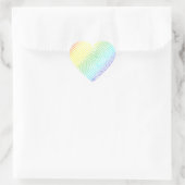Rainbow Heart Shaped Hart Sticker (Tas)