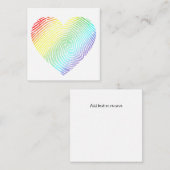 Rainbow Heart Shaped Heart Notitiekaartje (Voorkant / Achterkant)