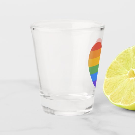 Rainbow Heart Shot Glas (Links)