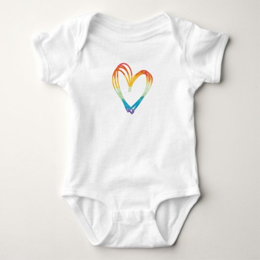 Rainbow Heart Sketch Romper (Voorkant)