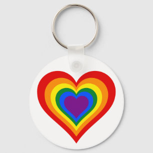 Rainbow Heart Sleutelhanger