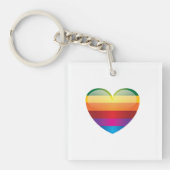 Rainbow Heart Sleutelhanger (voorkant)