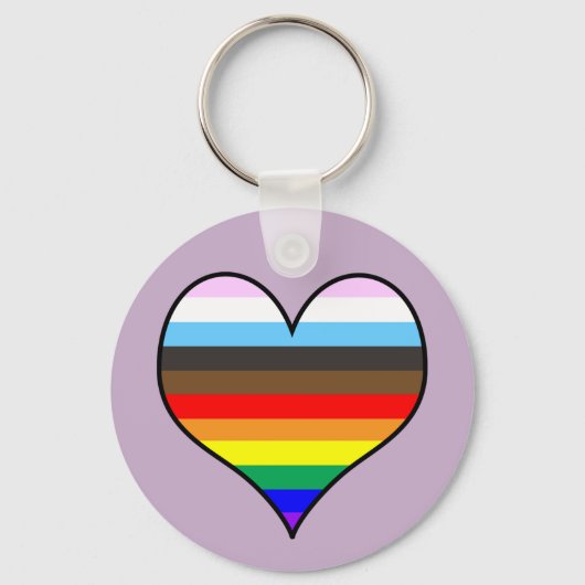 Rainbow Heart Sleutelhanger (Voorkant)