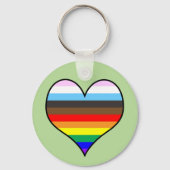 Rainbow Heart Sleutelhanger (Voorkant)