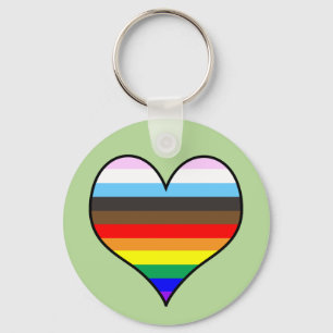 Rainbow Heart Sleutelhanger