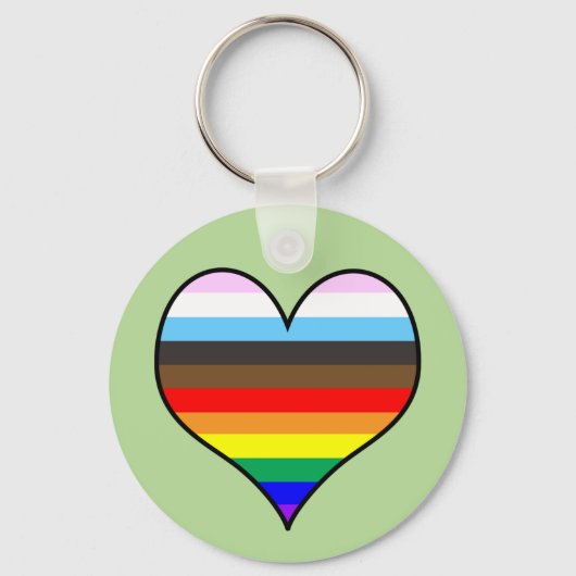 Rainbow Heart Sleutelhanger (Voorkant)
