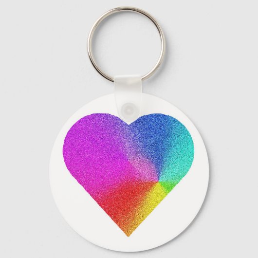 Rainbow Heart Sleutelhanger (Voorkant)