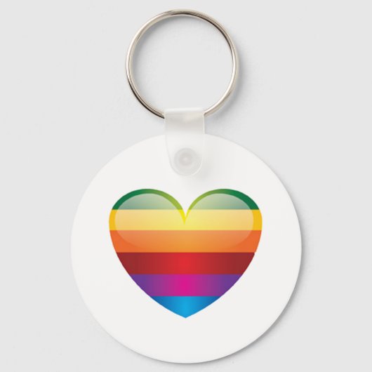 Rainbow Heart Sleutelhanger (Voorkant)