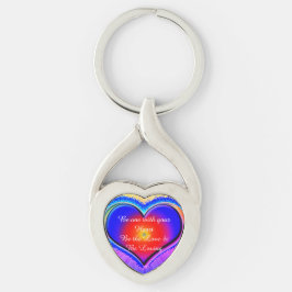 Rainbow Heart Sleutelhanger