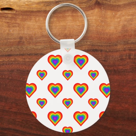 Rainbow Heart Sleutelhanger (Voorkant)