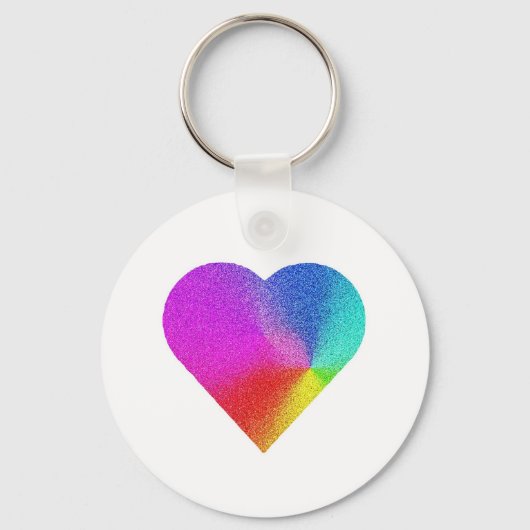 Rainbow Heart Sleutelhanger (Voorkant)