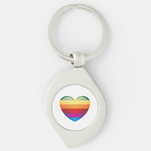 Rainbow Heart Sleutelhanger (Voorkant)