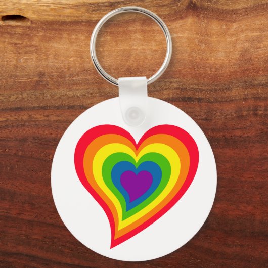 Rainbow Heart sleutelhanger (Voorkant)