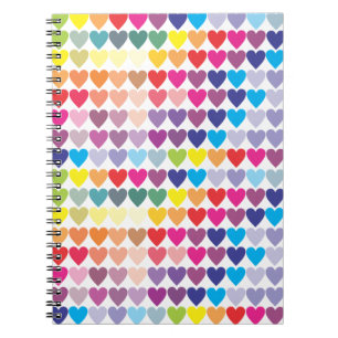 Rainbow Heart Spiral Notitieboek