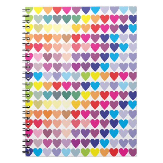 Rainbow Heart Spiral Notitieboek (Voorkant)
