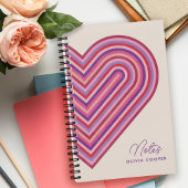 Rainbow Heart Spiral Notitieboek - Plum