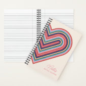 Rainbow Heart Spiral Notitieboek - Salmon Pink (Binnen)