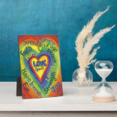 Rainbow Heart Spirit Words Art Plaque Sign Fotoplaat (Zijkant)