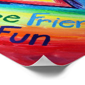 Rainbow Heart Spirit Words Art Poster Print (Hoek)