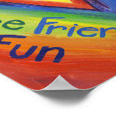 Rainbow Heart Spirit Words Art Poster Print (Hoek)