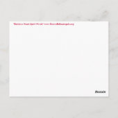 Rainbow Heart Spirit Words Briefkaart (Achterkant)