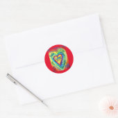 Rainbow Heart Spirit Words Label Sticker Decals (Envelop)
