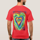 Rainbow Heart Spirit Words T-shirt (Achterkant)