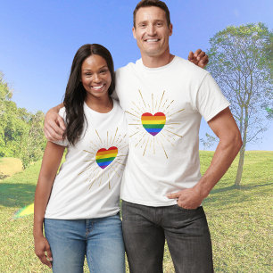 Rainbow Heart Starburst T-shirt