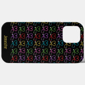 Rainbow Heart Stethoscoop Monogram Case-Mate iPhone Case (Achterkant (horizontaal))