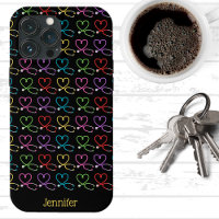 Rainbow Heart Stethoscoop Monogram