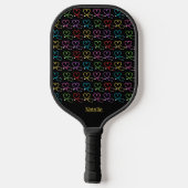 Rainbow Heart Stethoscoop Monogram Pickleball Paddle (Achterkant)