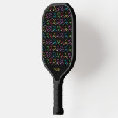 Rainbow Heart Stethoscoop Monogram Pickleball Paddle (Links)