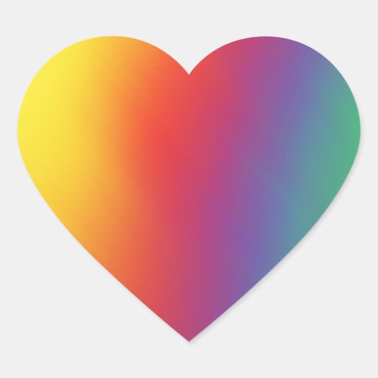 Rainbow Heart Sticker (Voorkant)