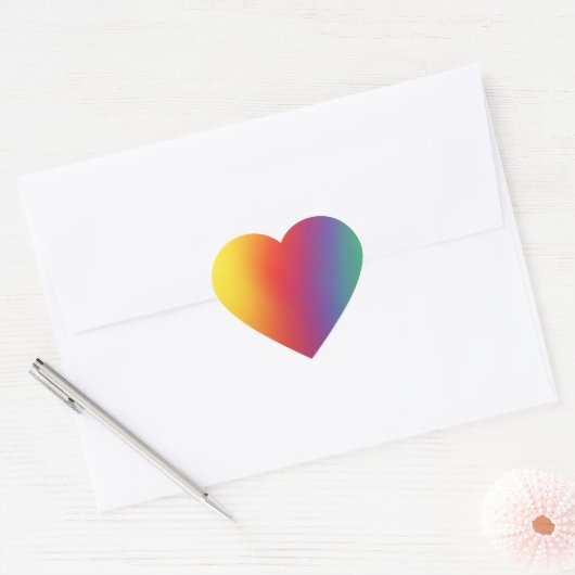 Rainbow Heart Sticker (Envelop)