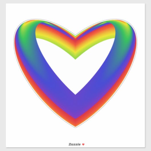 Rainbow Heart Sticker (Vel)