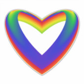 Rainbow Heart Sticker (Voorkant)