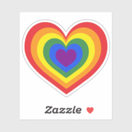 Rainbow Heart Sticker