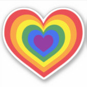 Rainbow Heart Sticker (Voorkant)