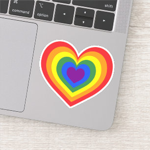 Rainbow Heart Sticker