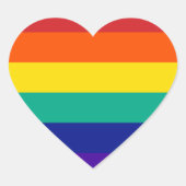 Rainbow Heart Sticker (Voorkant)