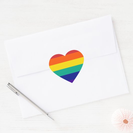 Rainbow Heart Sticker (Envelop)