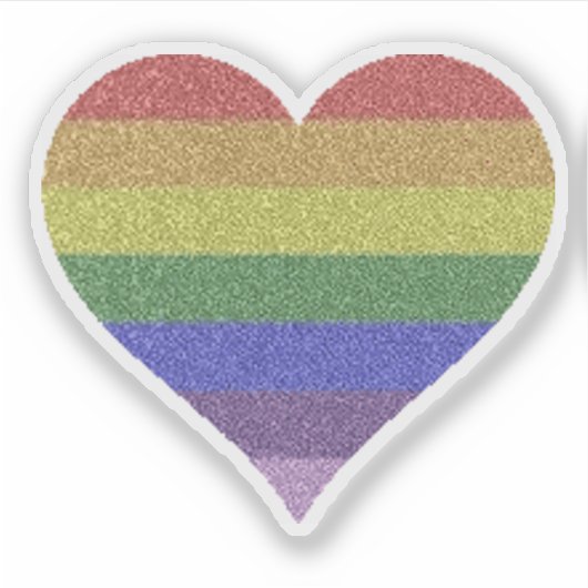 RAINBOW HEART STICKER (Voorkant)
