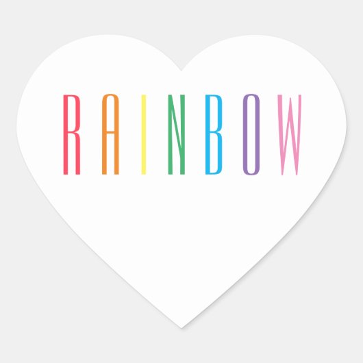 RAINBOW Heart Stickers (Voorkant)