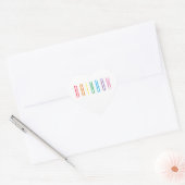 RAINBOW Heart Stickers (Envelop)
