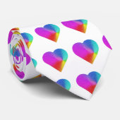 Rainbow Heart Stropdas (Opgerold)
