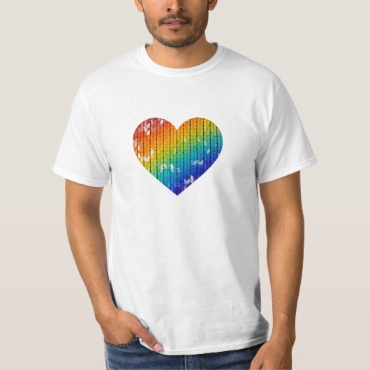 Rainbow Heart T-Shirt (Voorkant)