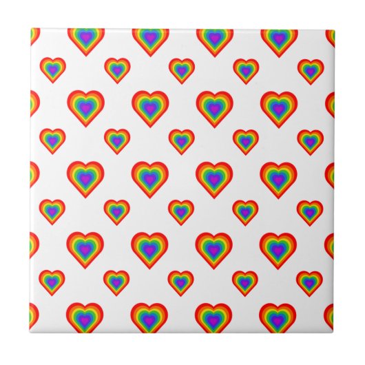 Rainbow Heart Tegeltje (Voorkant)