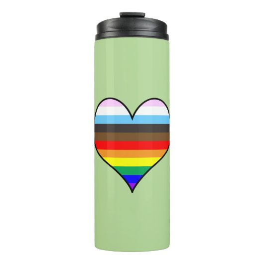 Rainbow Heart Thermal Tumbler Thermosbeker (Voorkant)
