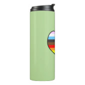 Rainbow Heart Thermal Tumbler Thermosbeker (Gedraaid links)