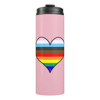Rainbow Heart Thermal Tumbler Thermosbeker